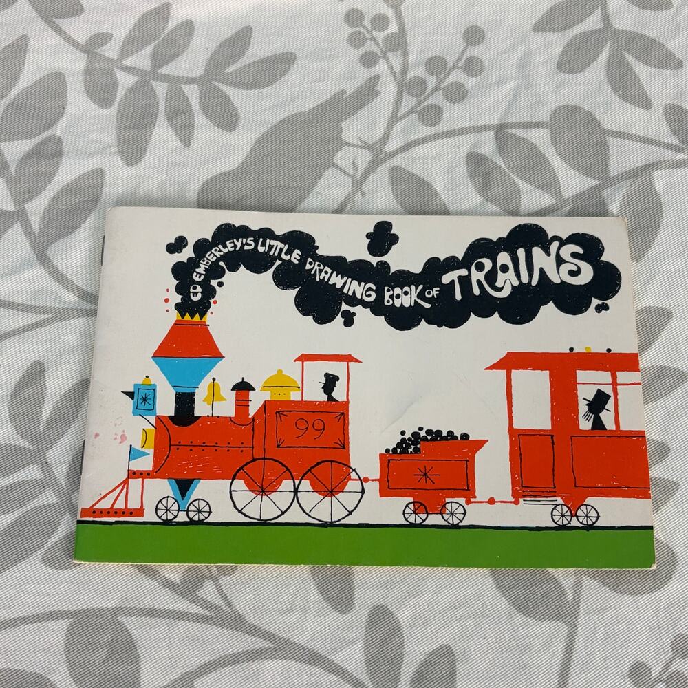 Ed Emberley's Little Drawing Book of Trains 1973 PB First Printing VG